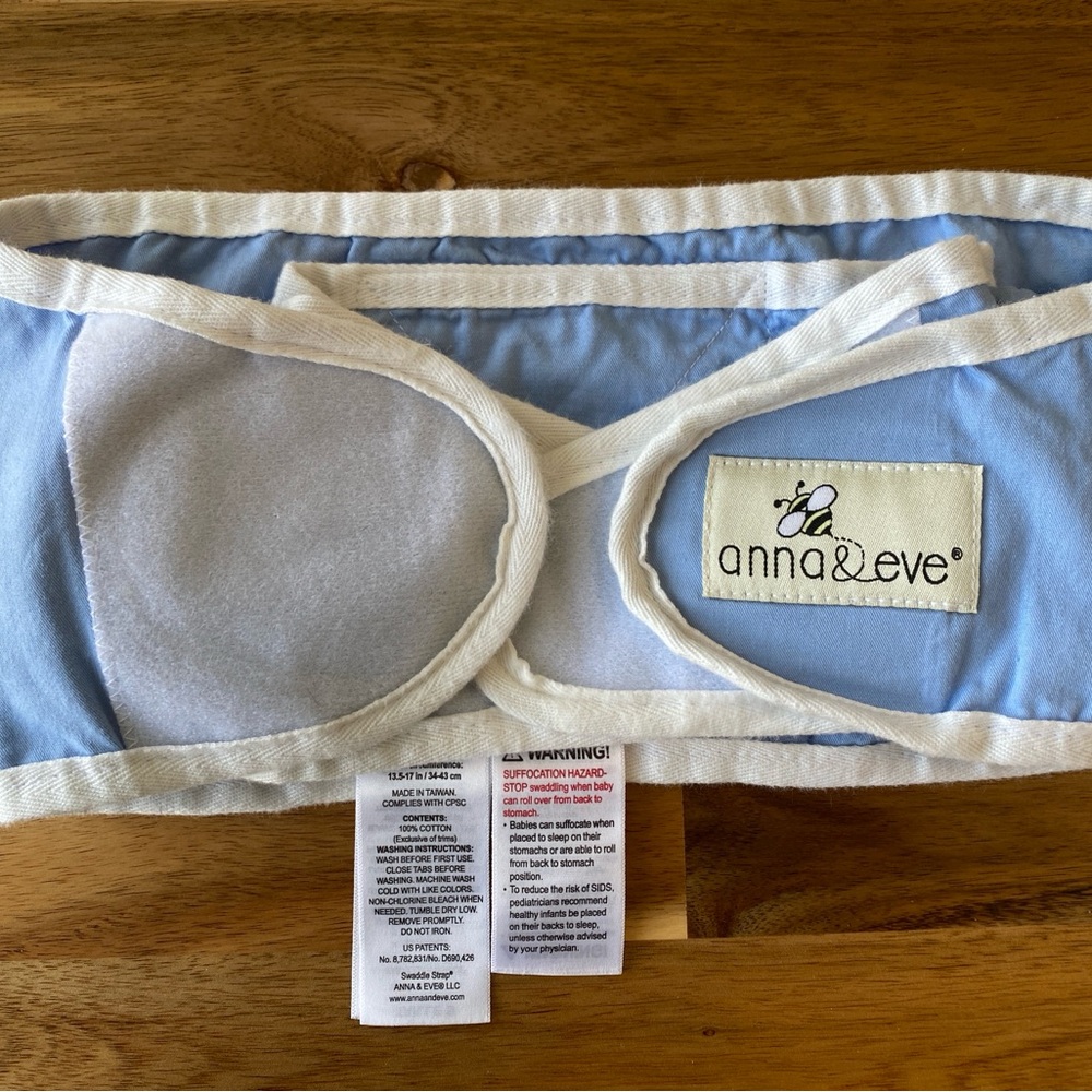 Blue Anna & Eve Arms Only Swaddle, Small